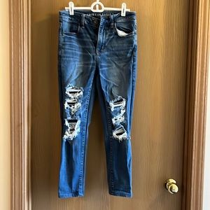 American eagle skinny ripped jeans